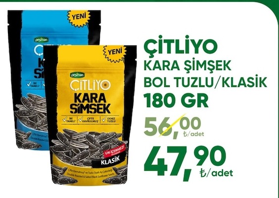 Peyman Çitliyo Kara Şimşek Bol Tuzlu/Klasik 180G