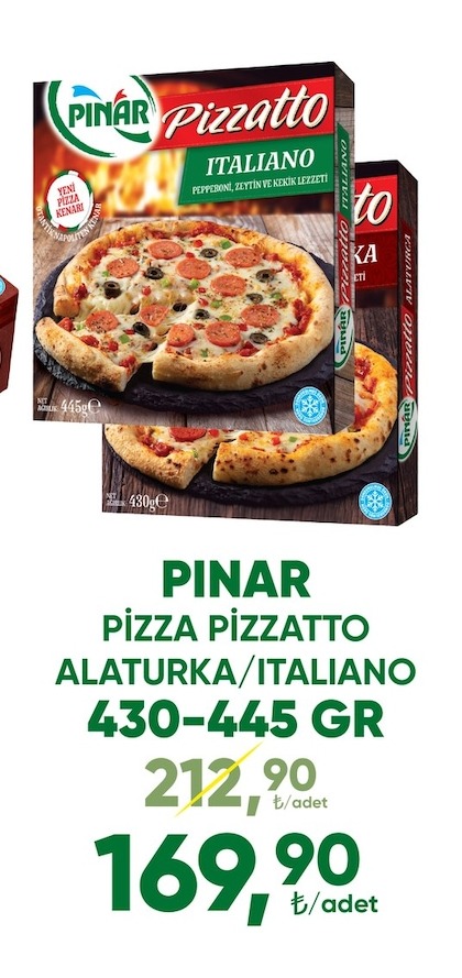 Pınar Pizza Pizzatto Alaturka/Italiano 430-445 Gr