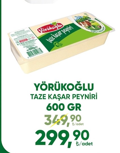 Yörükoğlu Taze Kaşar Peyniri 600G