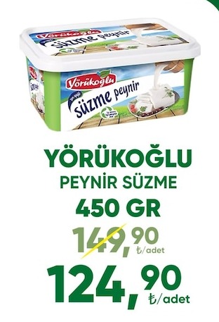 Yörükoğlu Süzme Peynir 450G