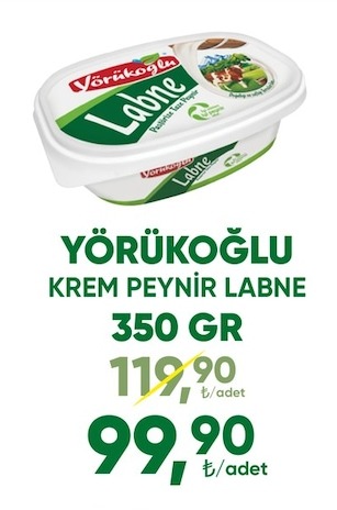 Yörükoğlu Krem Peynir Labne 350G