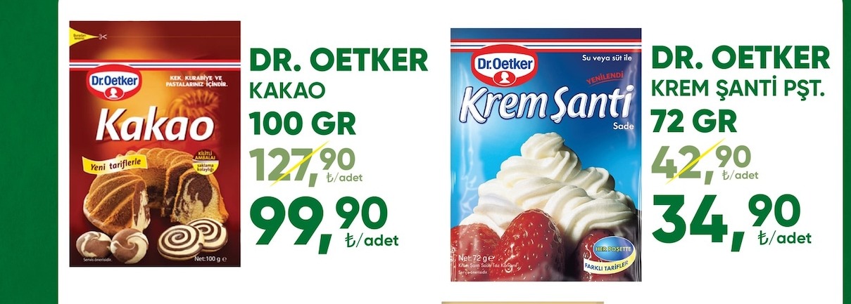 Dr. Oetker Pasta Kreması Kakao, Vanilya 149 Gr