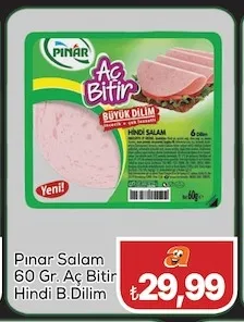 Pınar Salam 60 Gr. Aç Bitir Hindi B.Dilim