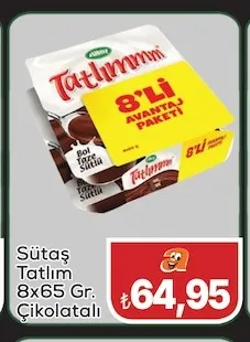 Sütaş Tatlım 8X65 Gr. Çikolatalı