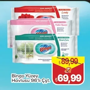 Bingo Yüzey Havlusu 96'Lı Çşt.