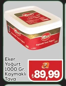 Eker Yoğurt 1000 Gr. Kaymaklı Tava