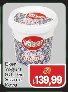 Eker Yoğurt 900 Gr. Süzme Kova