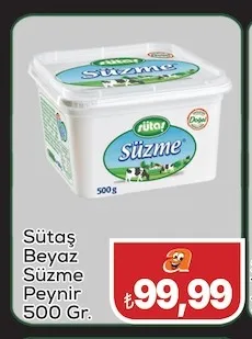 Sütaş Beyaz Süzme Peynir 500 Gr.
