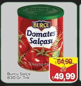 Burcu Salça 830 Gr. Tnk