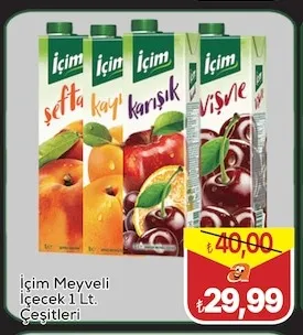 İçim Meyveli İçecek 1 Lt. Çeşitleri