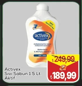 Activex Sıvı Sabun 1.5 Lt. Aktif