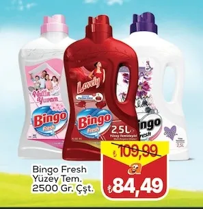Bingo Fresh Yüzey Tem. 2500 Gr. Çşt.
