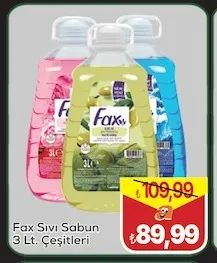 Fax Sıvı Sabun 3 Lt. Çeşitleri
