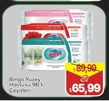 Bingo Yüzey Havlusu 96'Lı Çeşitleri