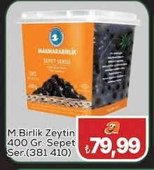 M.Birlik Zeytin 400 Gr. Sepet Ser.(381 410)
