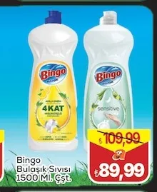 Bingo Bulaşık Sıvısı 1500 Ml. Çşt.
