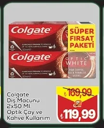 Colgate Diş Macunu 2X50 Ml. Optik Çay Ve Kahve Kullanım