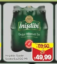 İnişdibi Sade Soda 6X200 Ml.