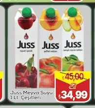Juss Meyva Suyu 1 Lt Çeşitleri