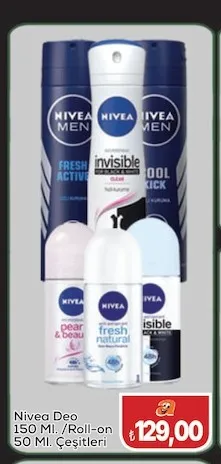 Nivea Deo 150 Ml./Roll-On 50 Ml. Çeşitleri