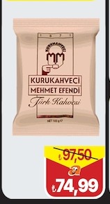 Kurukahveci Mehmet Efendi Türk Kahvesi 100G