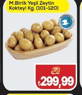 M.Birlik Yeşil Zeytin Kokteyl Kg. (101-120)