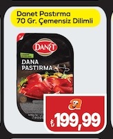 Danet Pastırma 70 Gr. Çemensiz Dilimli