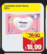 Canbebe Islak Havlu 56'Lı