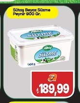 Sütaş Beyaz Süzme Peynir 900 Gr