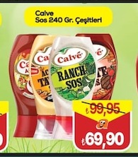 Calve Sos 240 Gr. Çeşitleri