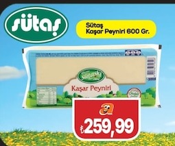 Sütaş Kaşar Peyniri 600 Gr