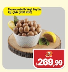 Marmarabirlik Yeşil Zeytin Kg. Çizik (230 280)