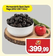 Marmarabirlik Siyah Zeytin Mega (200/230 Y.Slim.)