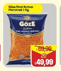 Göze İthal Kırmızı Mercimek 1 Kg.
