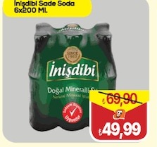 İnişdibi Sade Soda 6X200 Ml