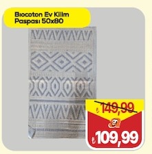 Biocoton Ev Kilim Paspası (50X80)