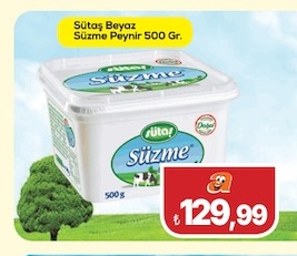 Sütaş Beyaz Süzme Peynir 500 Gr.