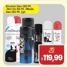 Emotion Deo 150Ml. / Roll On 50Ml. / Blade Deo 150Ml. Çeşit