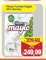 Maylo Tuvalet Kağıdı 40'Lı Bambu