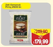 Zeki Osmancık Pirinç 2500 Gr.