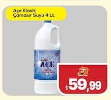 Ace Klasik Çamaşır Suyu 4 Lt