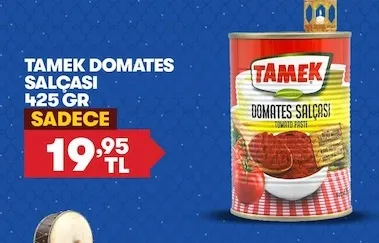 Tamek Domates Salçası 425 Gr