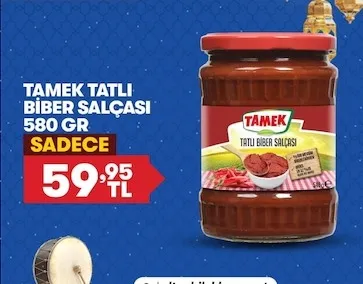 Tamek Tatlı Biber Salçası 580 Gr