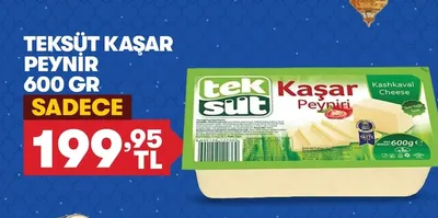 Teksüt Kaşar Peynir 600 Gr