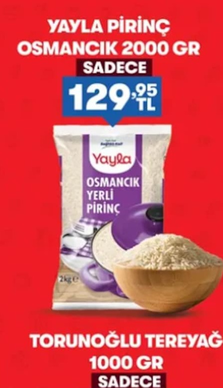 Yayla Pirinç Osmancık 2000 Gr