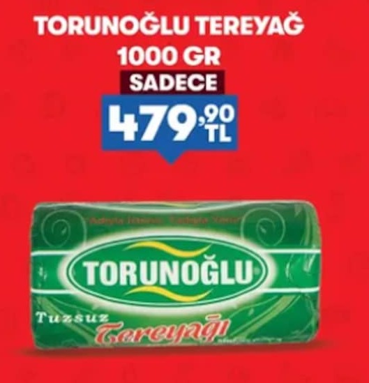 Torunoğlu Tereyağ 1000 Gr