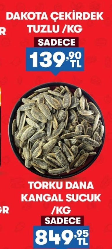 Dakota Çekirdek Tuzlu /Kg