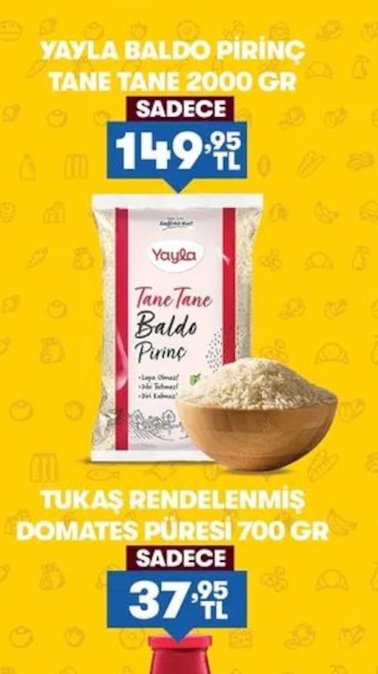 Yayla Baldo Pirinç Tane Tane 2000 Gr