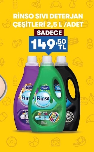 Rinso Sıvı Deterjan Çeşitleri 2,5 L/Adet