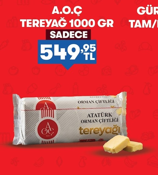 A.O.C Tereyag 1000 Gr